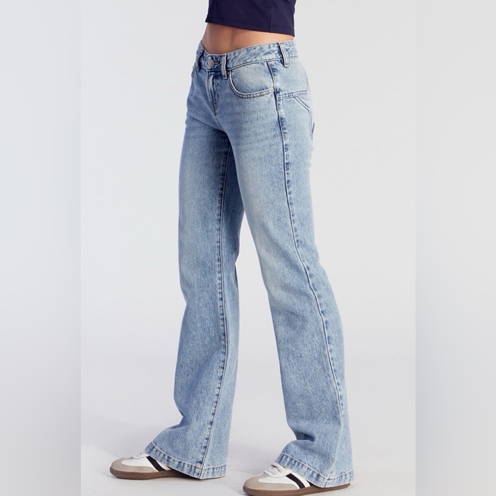 Pacsun Jade Low Rise Bootcut Jeans Star STAR back pockets sz 28 - Picture 3 of 4